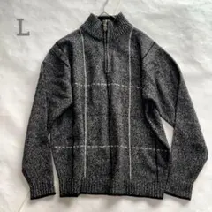 ハッシュパピー　ハーフジッブメンズライクニット　ウール/カシミヤ　長袖　L