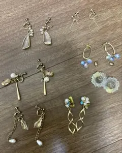 ハンドメイド　アクセサリー　レディース　イヤリング　7点セット　まとめ売り
