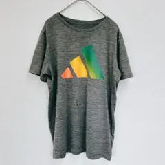 アディダス ロゴ 半袖 Tシャツ クルーネック グレポスポーツ adidasのサムネイル