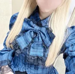 [完売品] Jamie エーエヌケー お嬢様ブラウス ブルー 青