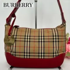 【訳あり美品】バーバリー ワンハンドバッグ ノバチェック レザー 手提げ 肩掛け