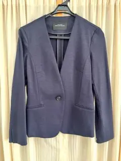 グリーンレーベルリラクシング　ノーカラージャケット ネイビー　40