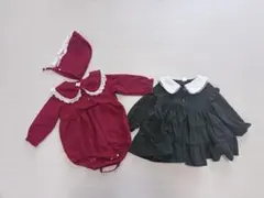 SHEIN ベビー服 ワンピース 2点セット 6-9M　クリスマス