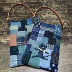 パン子様確認用　古布スマホポーチ2点