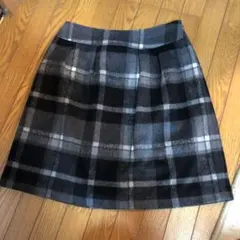 お値下げナチュラルビューティ★チェック柄台形スカート ★