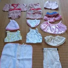 ポポちゃん 着せ替え 服セット 赤と白のチェック柄 他 全11点