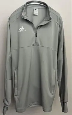 adidas グレー ジップアップジャケット