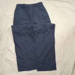 【美品】UNIQLO カラーパンツ ネイビー S 涼感素材
