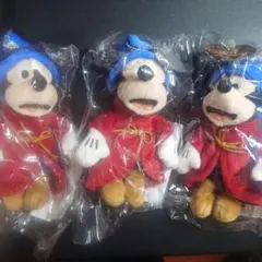 GODIVAコラボ　ミッキーマウス ぬいぐるみ ファンタジア 3個セット