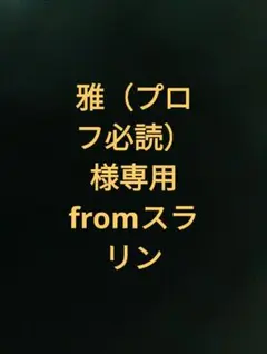 雅（プロフ必読）様専用fromスラリン