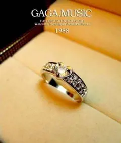 豪華 1.0ct ハートダイヤモンド リング プラチナ仕上げ 指輪 上品のサムネイル