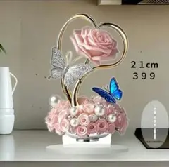 ３９９　ピンクローズ　２１cmアクリルスタンド　サンキャッチャー