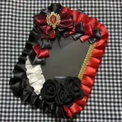 154 硬質ケースデコ レースデコ 赤 黒 B7