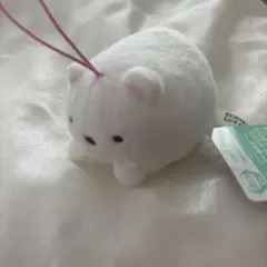 うつぶせ ゴムひも付きマスコット すみっコぐらし しろくま ぬいぐるみ　やま