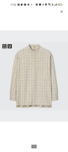 フランネルオーバーサイズスタンドカラーチェックシャツ