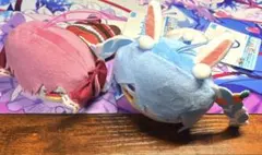 ホロライブ 寝そべり ミニマスコット ぺこら　マリン　2種セット