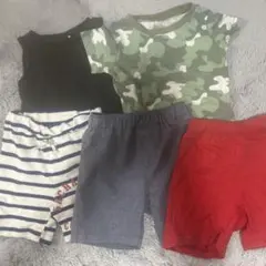 ベビー服セット Tシャツとショートパンツ80まとめ売り　保育着