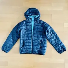 150 中綿コート 迷彩 フード付き 防寒 軽量 ネイビー