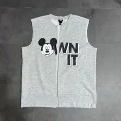 ディズニー ミッキー トレーナー スエット アレンジ 加工 古着 リメイク