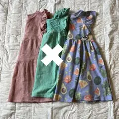 キッズ 110ノースリーブワンピース 2点セット グリーンレーベルリラクシングのサムネイル
