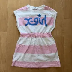 x-girl ストライプ ノースリーブ ワンピース 100cm