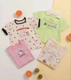 ☆新品☆アプレレクール サンリオTシャツ/キティ/マイメロ/クロミ/パフェ