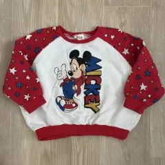 ディズニー ミッキーマウス トレーナー 赤