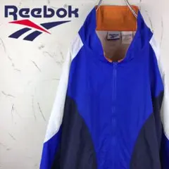 【レア】リーボック ナイロンジャケット 90's ベクターロゴ ゆるだぼ 古着