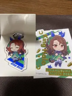 ウマ娘 ダイソー セリア アクリルキーホルダー ステッカー キングヘイロー