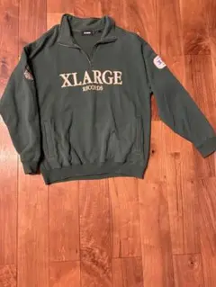 XLARGE ハーフジップ スウェット グリーン