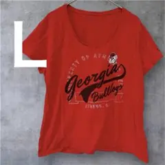 美品❣️一点物✨Georgia Bulldogs 【Ｌ】赤 Tシャツ