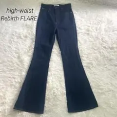 MOUSSY マウジー Rebirth ハイウエストフレアデニムパンツ