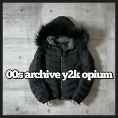 archiveファーダウンジャケット ドロスト 短丈 y2k opium パンク