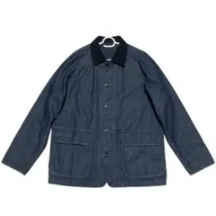ユニクロ　カバーオール　デニムブルゾン ジャケット　ネイビー　コットン100 M