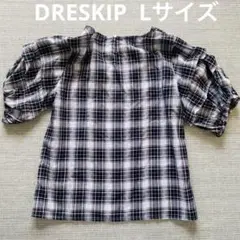 DRESKIP 春夏　半袖ブラウス　Lのサムネイル