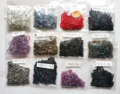 【 12袋セット】竹ビーズ 一分.ニ分竹 6角ビーズまとめ売りハンドメイド