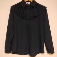 clice de paris フリルブラウス 黒のサムネイル