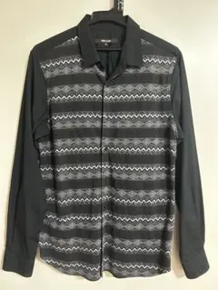 COMME CA MEN 幾何学模様 長袖シャツ M