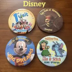 ディズニー 缶バッジ 4点セット