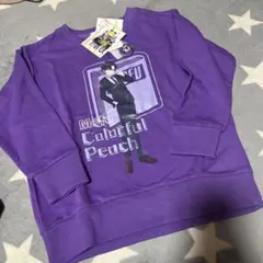 新品カラフルピーチ　裏毛トレーナー　ばっち付き