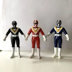 戦隊ヒーロー ファイブマンフィギュアセット 3体　黒 赤 青