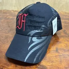 トラッカーキャップ ブラック刺繍　0303o341