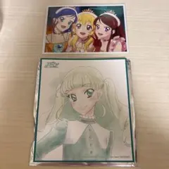映画 アイカツ 入場特典 ユリカ 色紙　ソレイユ　ブロマイド　いちご　あおい　蘭