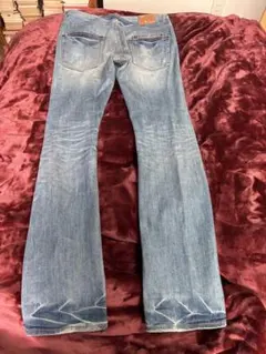 00s ヴィンテージ　ストレートデニム　ハチノス　古着　エディ　Y2K グランジ