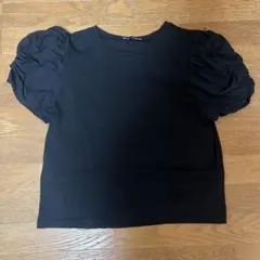 ZARA パフスリーブ トップス ブラック Mのサムネイル