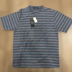 TOROY ボーダー柄 ヘンリーネック Tシャツ Lサイズのサムネイル