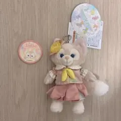 カラフルハピネス ダッフィー 20周年　リーナベル　ワッペン ぬいぐるみバッジ