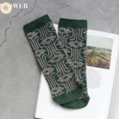 【新品未開封】 Semon PATTERN JAGGARD SOX FLOWER