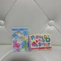 希少 当時物 平成レトロ 平成女児 犬 三つ折りファイル付きメモ帳