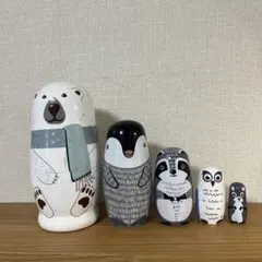北欧風マトリョーシカ 5体セットのサムネイル